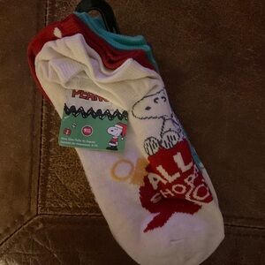 Peanuts Women's Socks - Red, White, Teal
